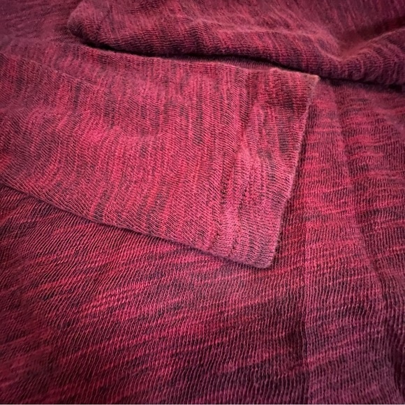 FREE PEOPLE BEACH Cowl Neck Cocoon Pullover Tee Sweater OS Burgundy Red funnel - Picture 9 of 11